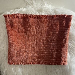 NWOT F21 Smocked Tube Top Crop Top